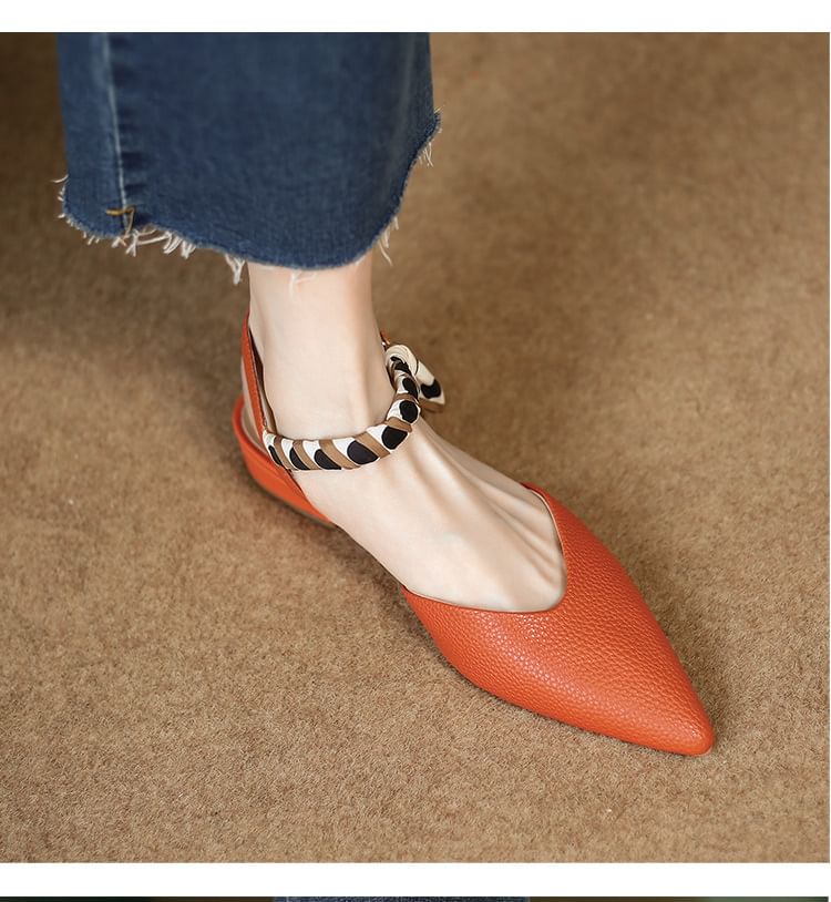 D'Orsay Pointed Toe Buckle Sandals