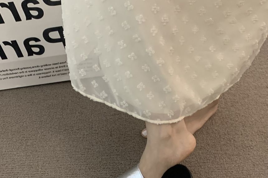 Sandals Leather Faux Slide Thong