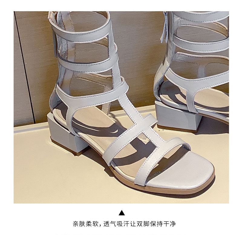 Heel Sandals Gladiator Block