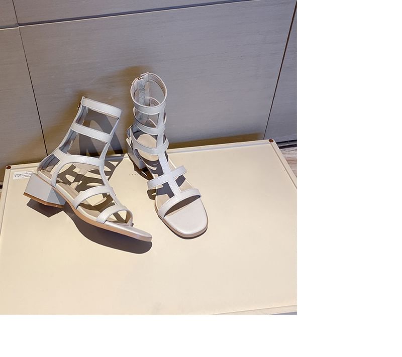 Heel Sandals Gladiator Block