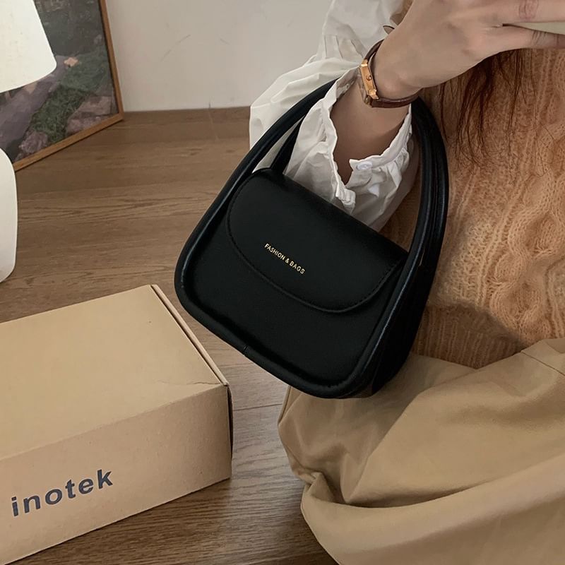 Handle Bag Leather Crossbody Flap Faux Top