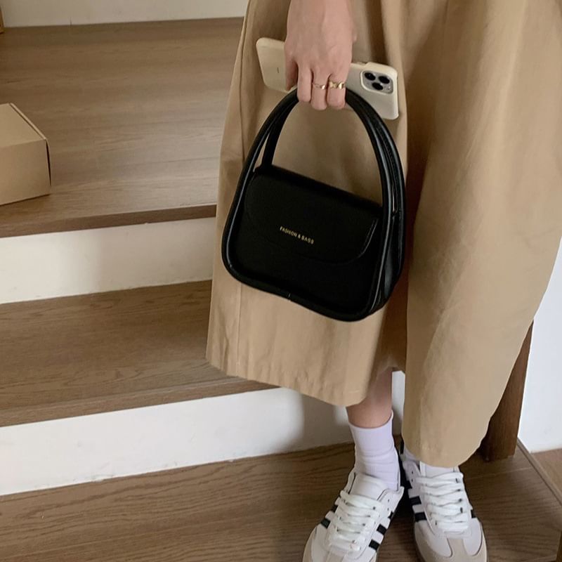 Handle Bag Leather Crossbody Flap Faux Top