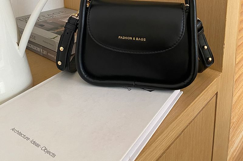 Handle Bag Leather Crossbody Flap Faux Top