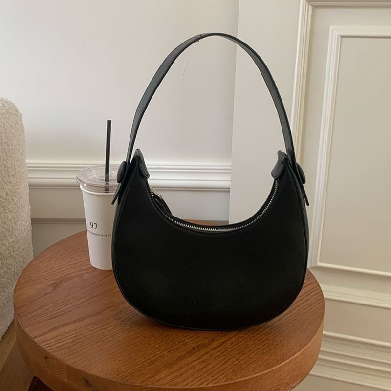 Shoulder Bag Faux Plain Leather