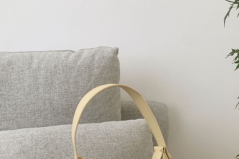 Shoulder Bag Faux Plain Leather