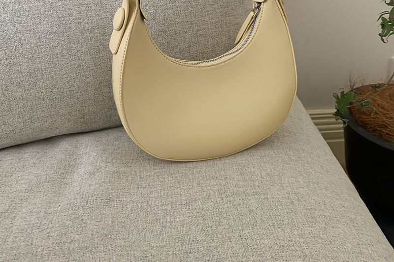 Shoulder Bag Faux Plain Leather