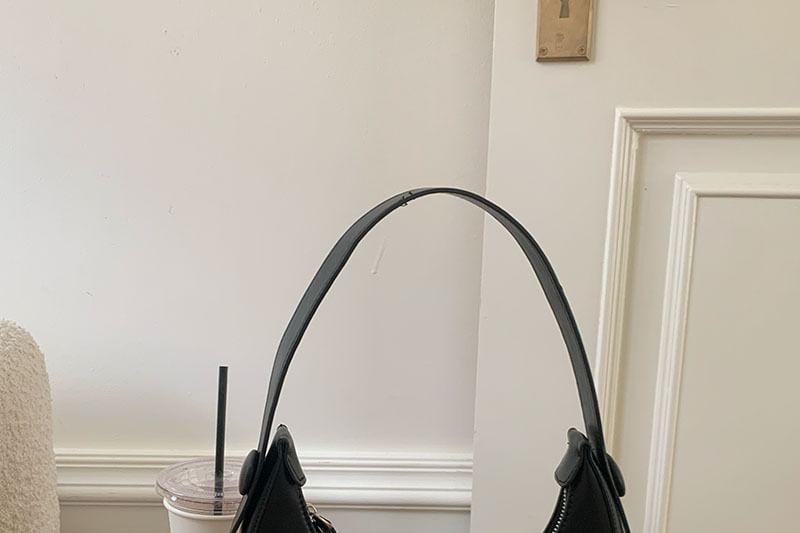 Shoulder Bag Faux Plain Leather