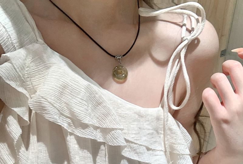 Sleeveless A-Line Asymmetrical Trim Ruffle Plain Dress Midi