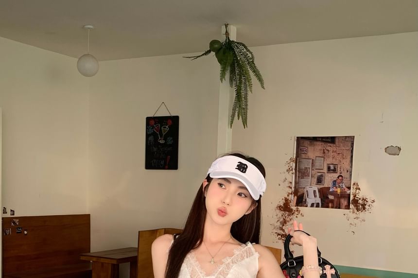 Maxi / Rise Slim Plain A-Line High Tank Fit Top Skirt Lace Panel