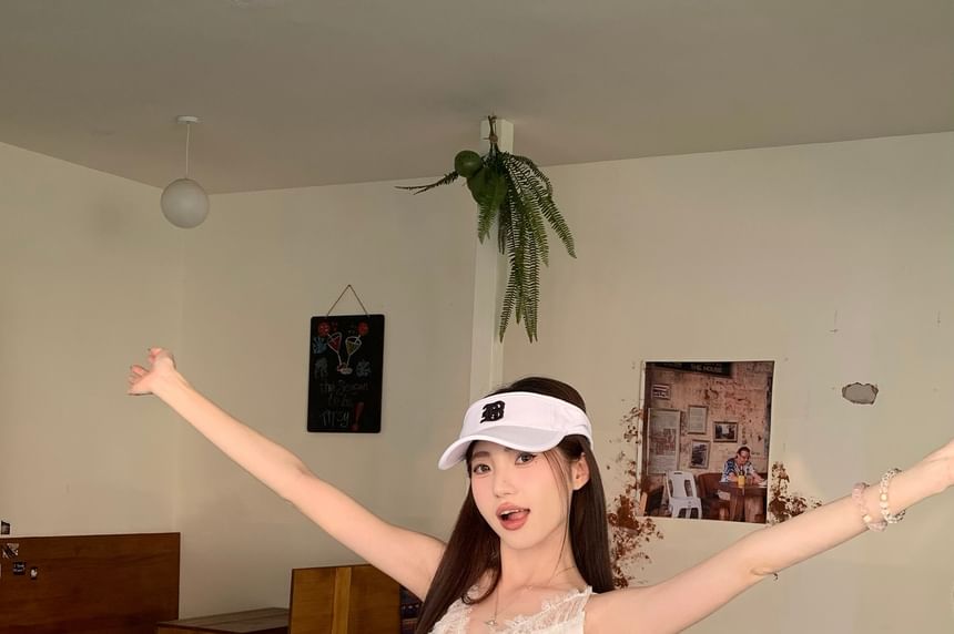 Maxi / Rise Slim Plain A-Line High Tank Fit Top Skirt Lace Panel