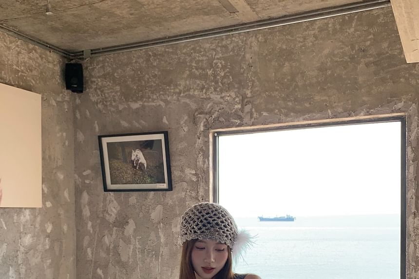 Mini Lace A-Line Bow Panel V-Neck Sleeveless Dress