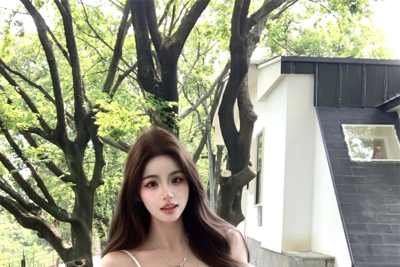 Plain Top / Cardigan Panel Corset Lace