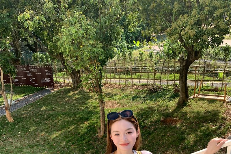 Melange Dress Trim / Cardigan Lace Bow Ruched Mini Ruffle Spaghetti Panel Strap A-Line