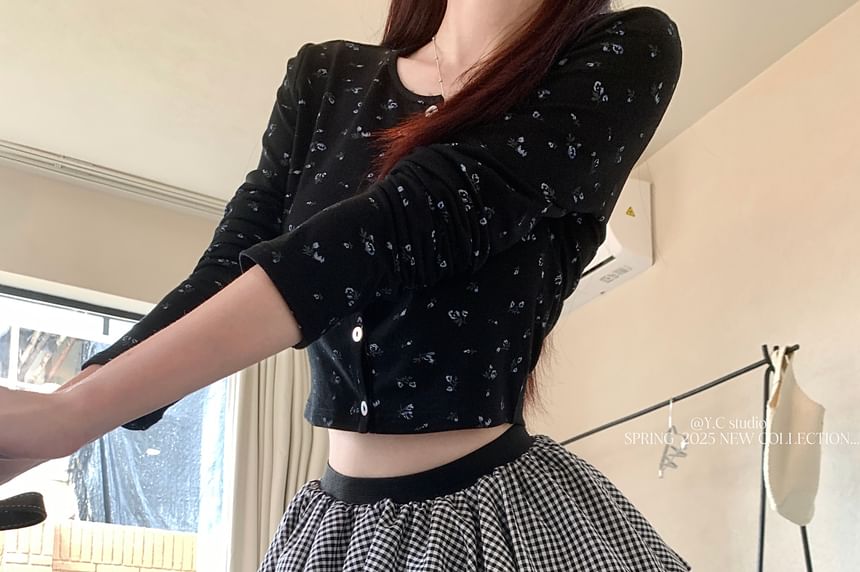 Skirt Mini Rise A-Line High Hem Bubble