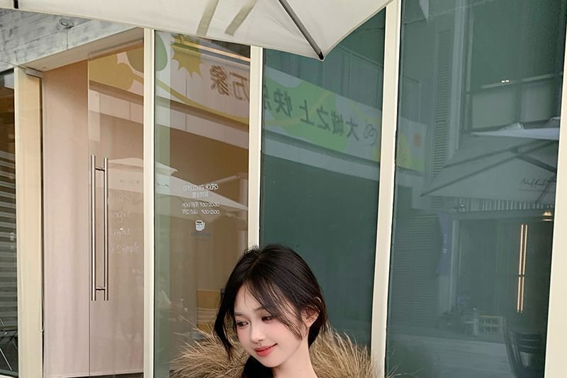 Lace Pintuck Fit Slim Cap-Sleeve Blouse Panel Off-Shoulder