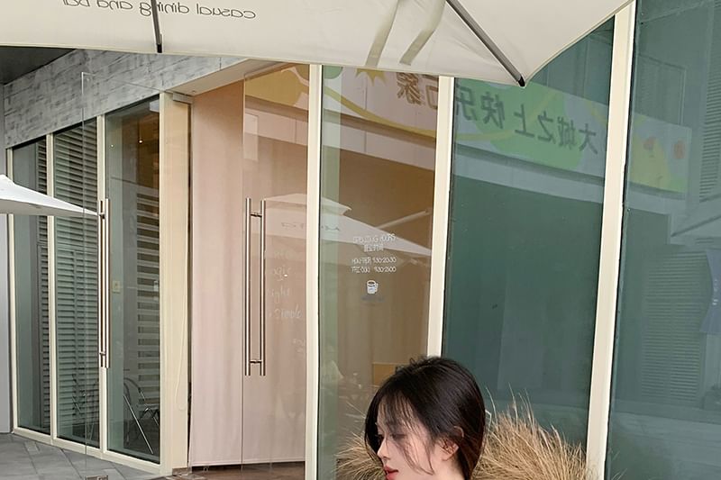 Lace Pintuck Fit Slim Cap-Sleeve Blouse Panel Off-Shoulder