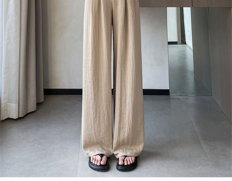 (Various High Designs) Leg Waist Wide Pants Plain Dress
