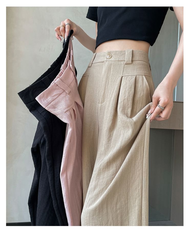 (Various High Designs) Leg Waist Wide Pants Plain Dress