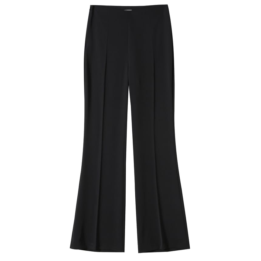 Waist (Various Designs) Dress Pants Plain Straight Leg High