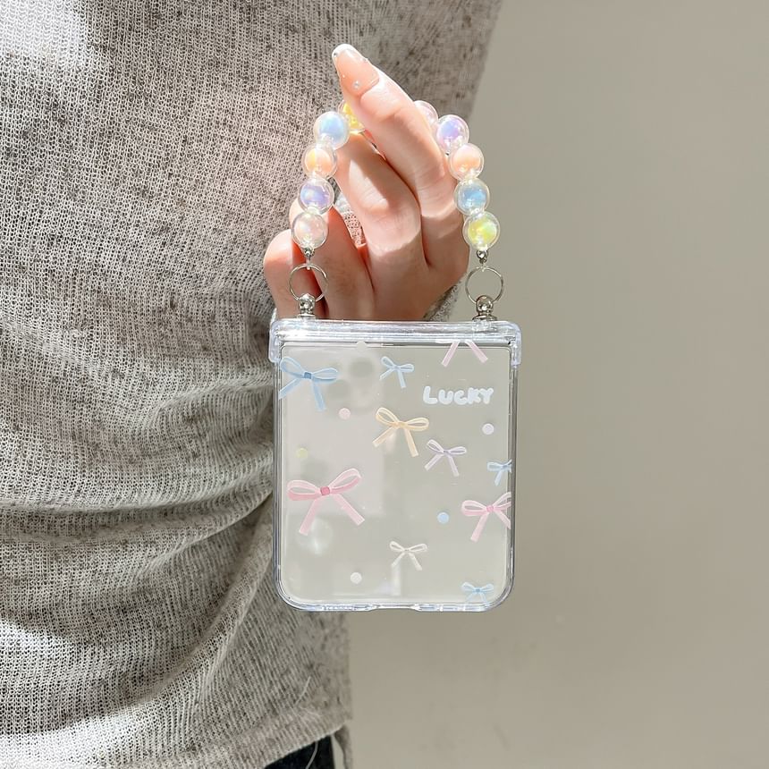 Phone Strap Heart Bow Set Case /