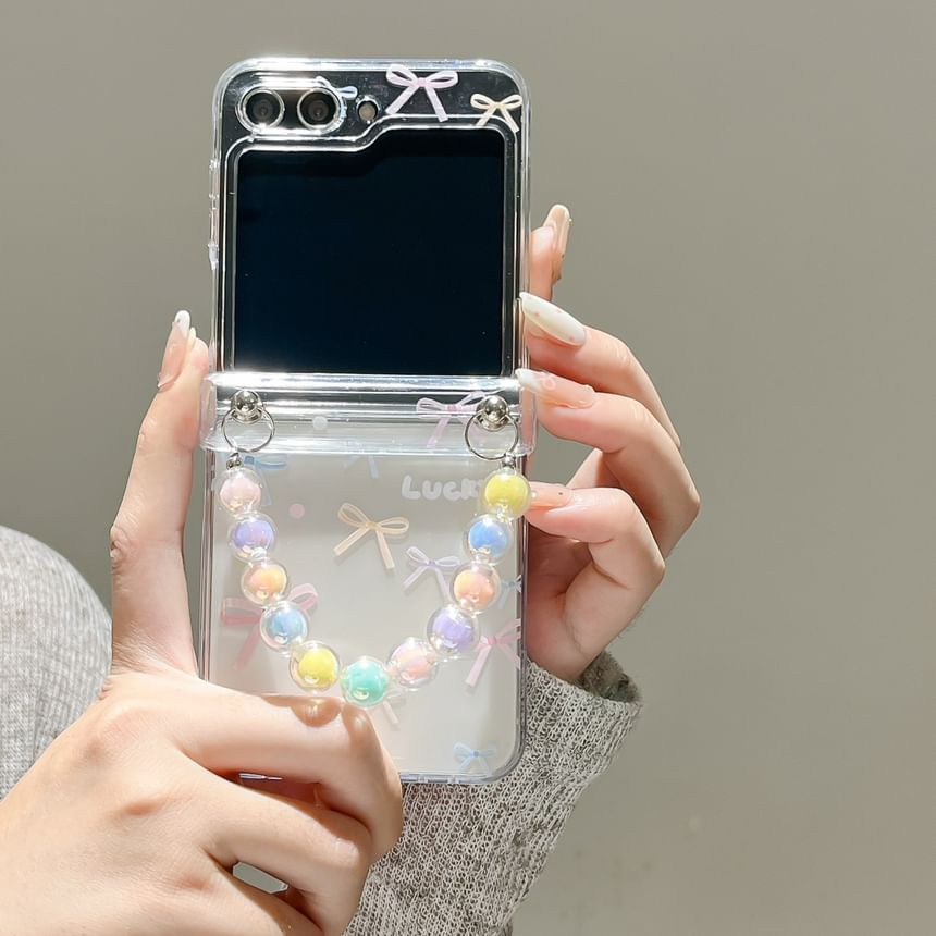 Phone Strap Heart Bow Set Case /