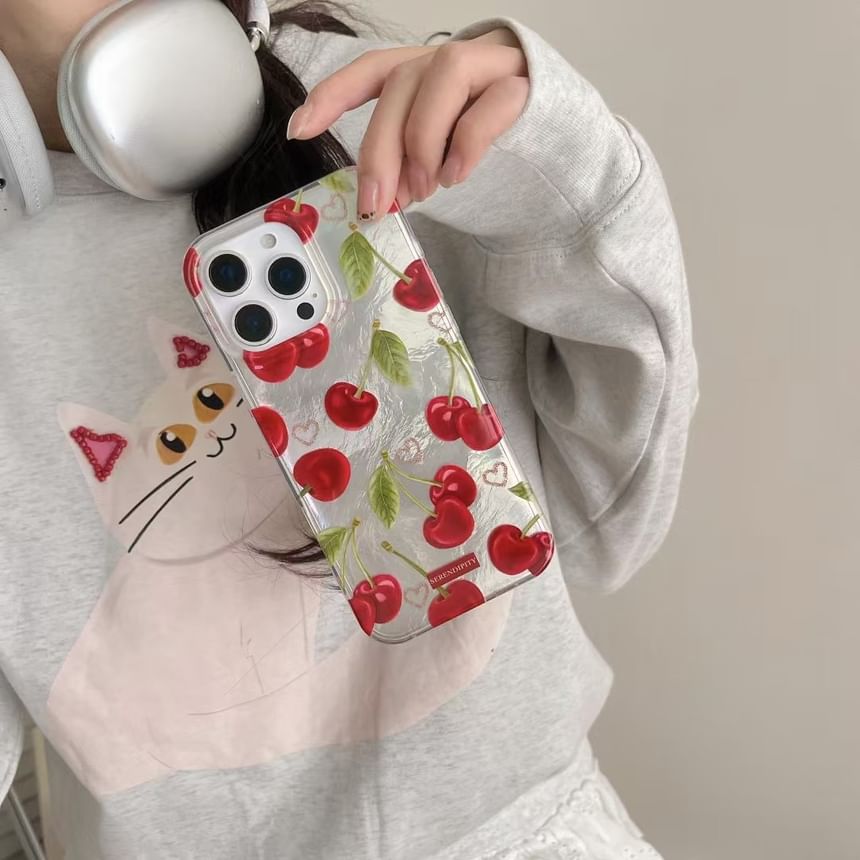 Set / Phone Charm Cherry Case