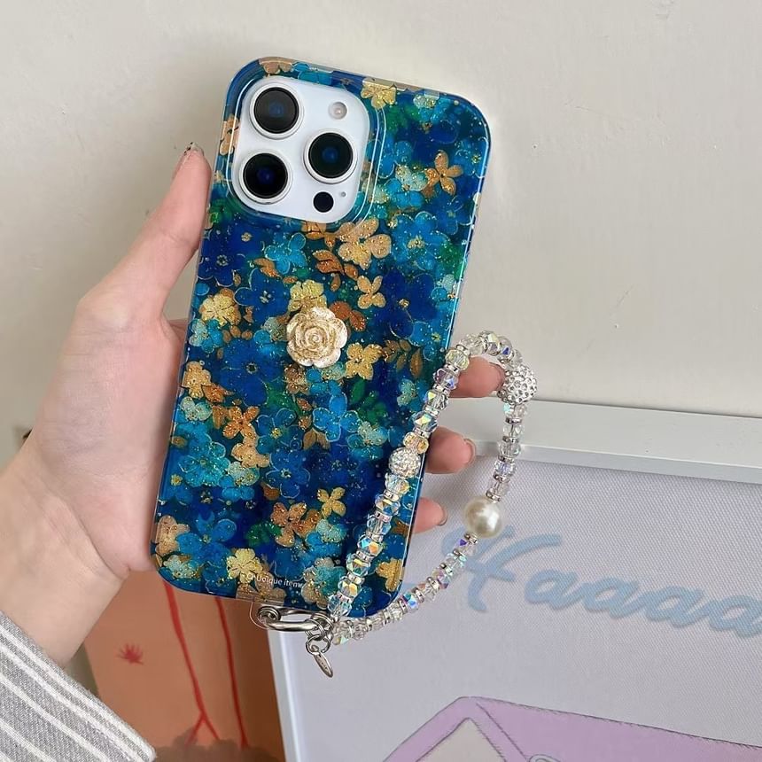 / Floral Case Strap Phone Set