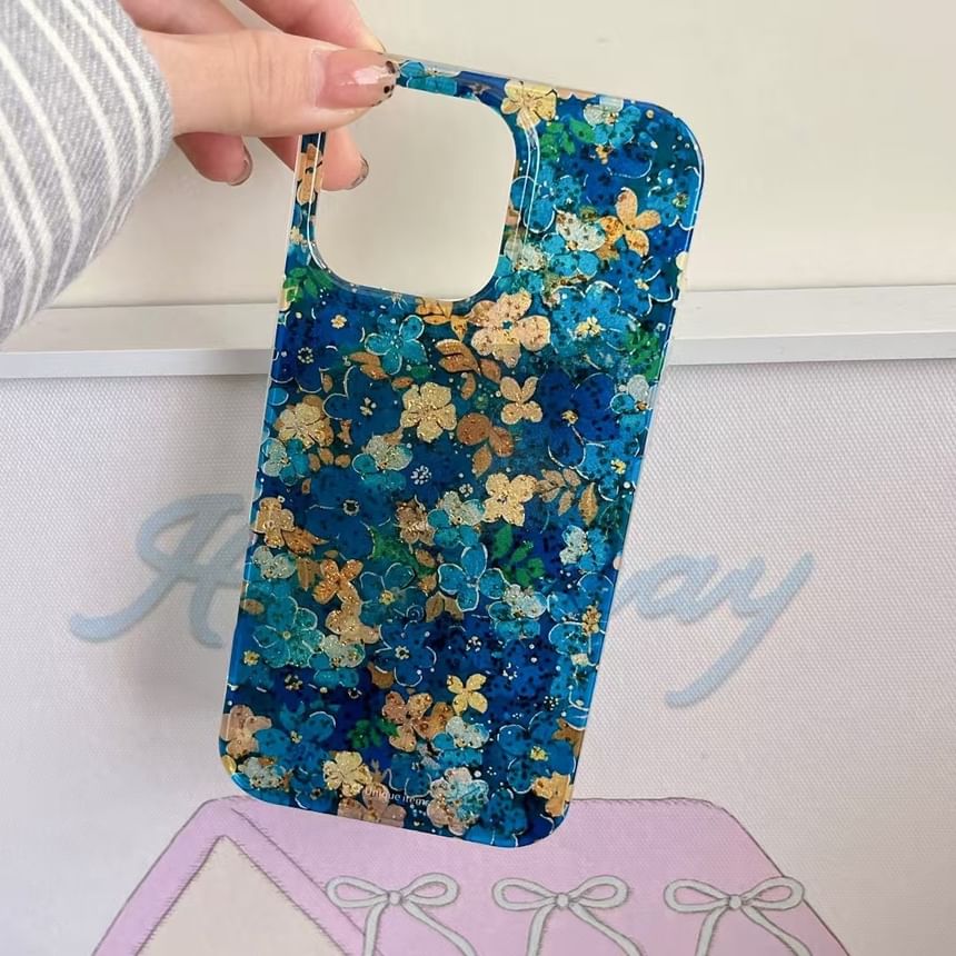 Floral / Phone Strap Case Set