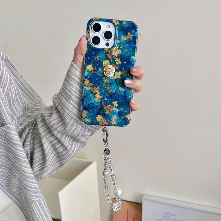 Floral / Phone Strap Case Set