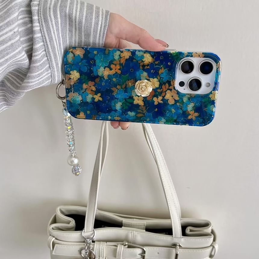 / Floral Case Strap Phone Set