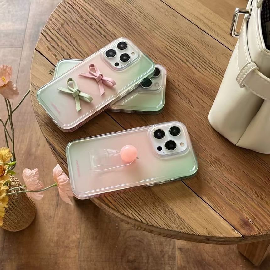 / Phone Strap Finger Ribbon Case