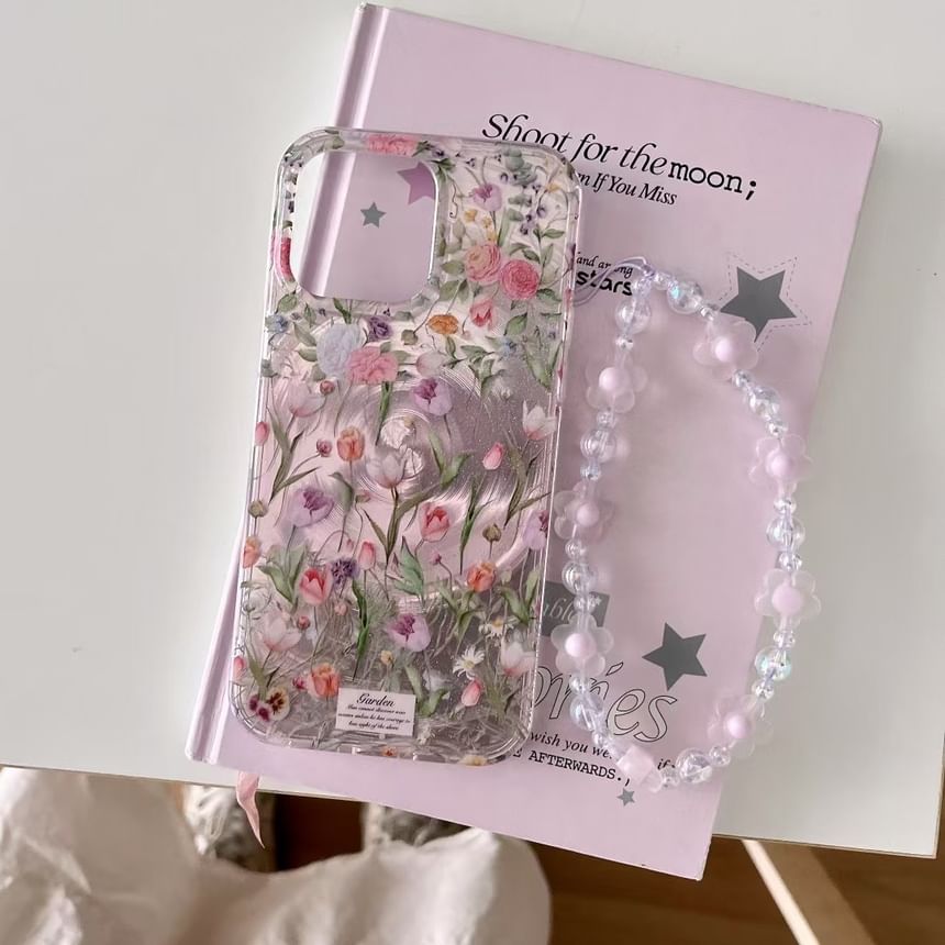 Floral Case Set / Phone Strap