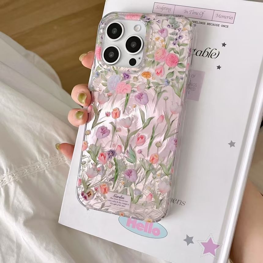 Floral Case Set / Phone Strap