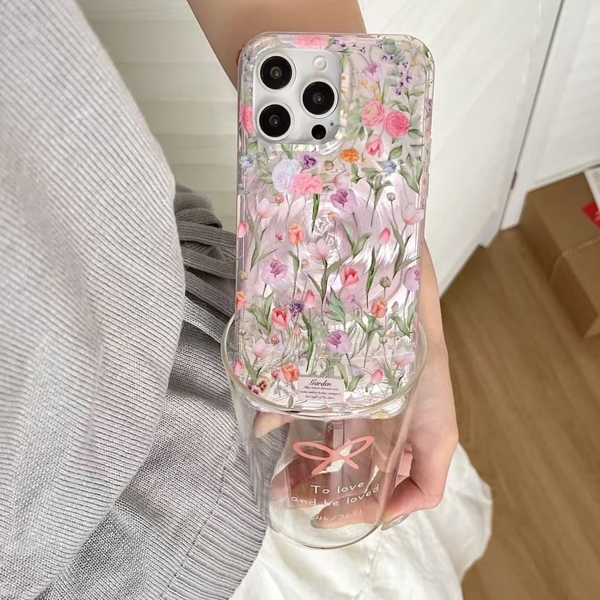 Floral Case Set / Phone Strap