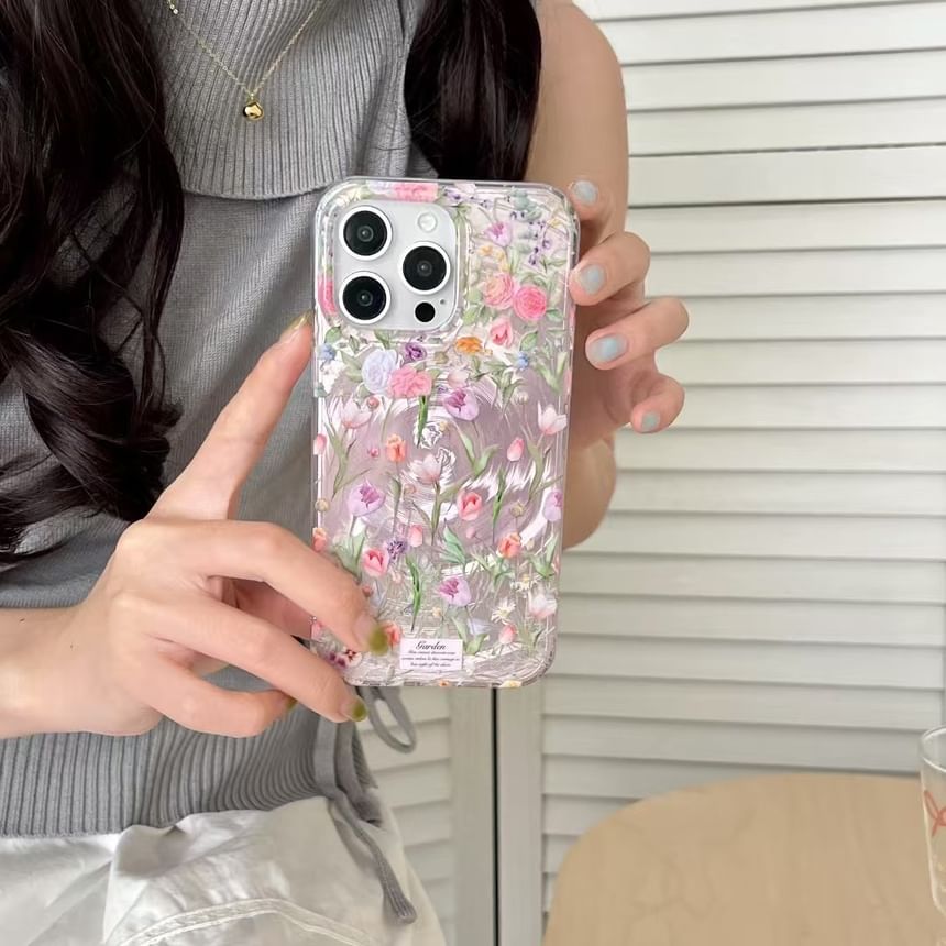 Floral Case Set / Phone Strap