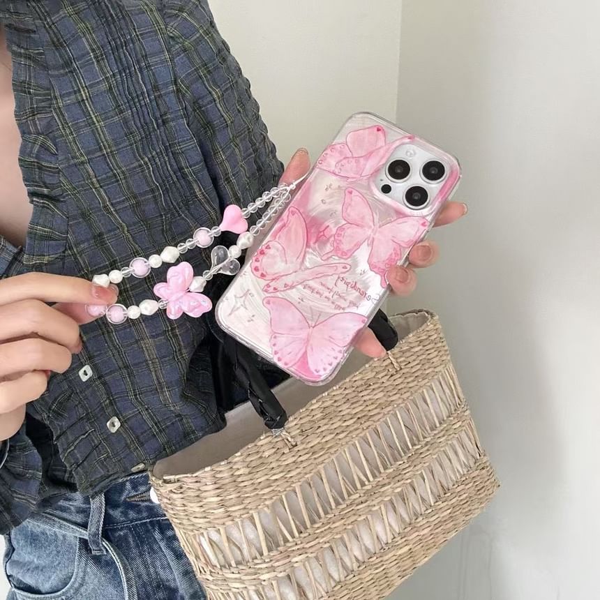 Phone Strap Case Set Floral /