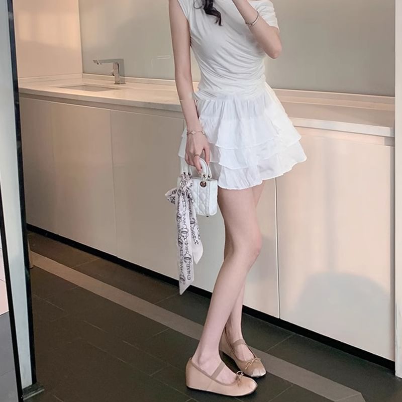 Mary Satin Hidden Bow Round Toe Mules Wedge Jane