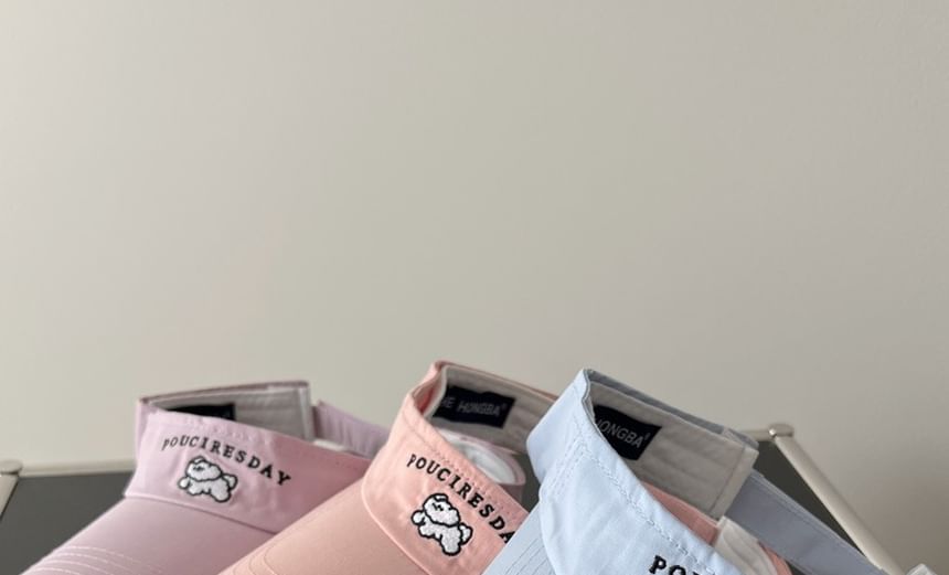 Embroidered Dog Visor Sun