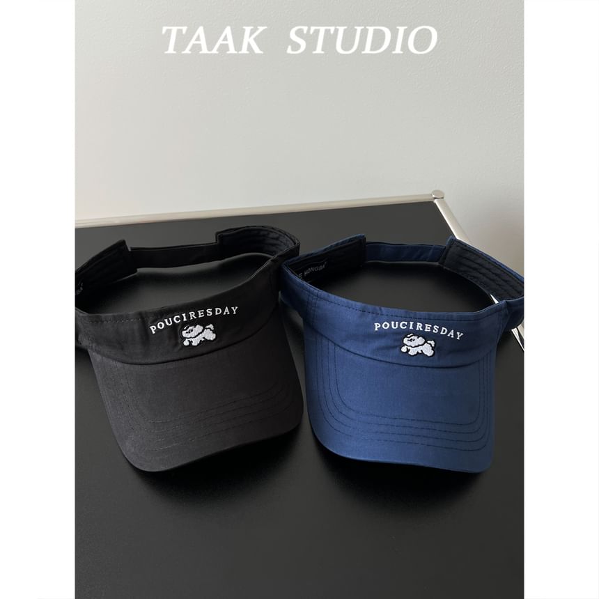Embroidered Dog Visor Sun