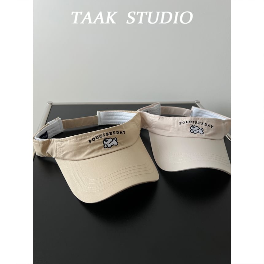 Embroidered Dog Visor Sun
