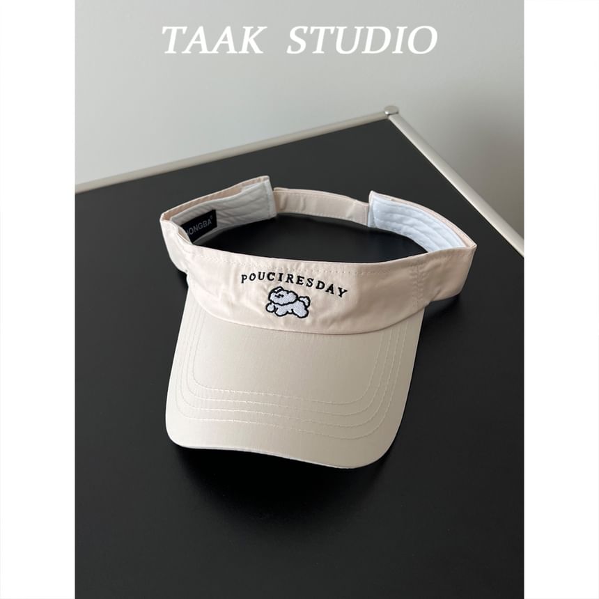 Embroidered Dog Visor Sun