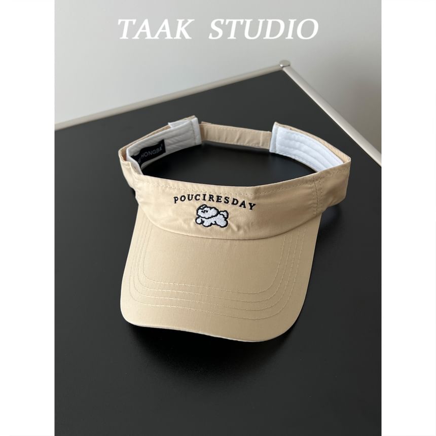 Embroidered Dog Visor Sun