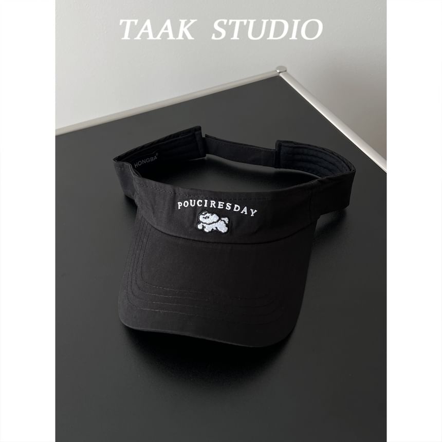 Embroidered Dog Visor Sun