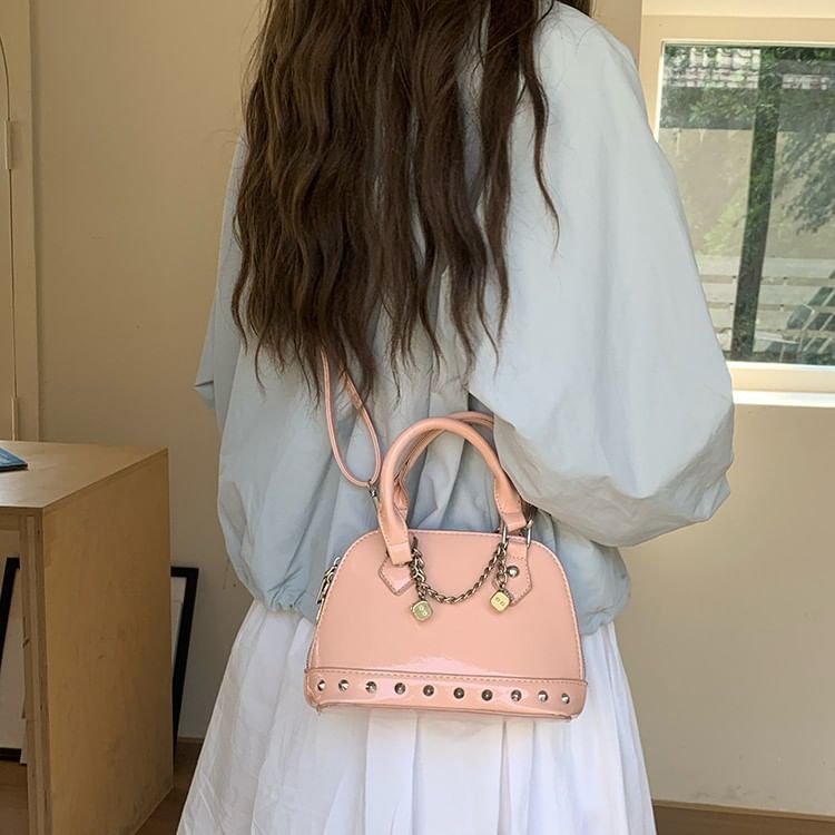 Bag Crossbody Leather Studded Faux