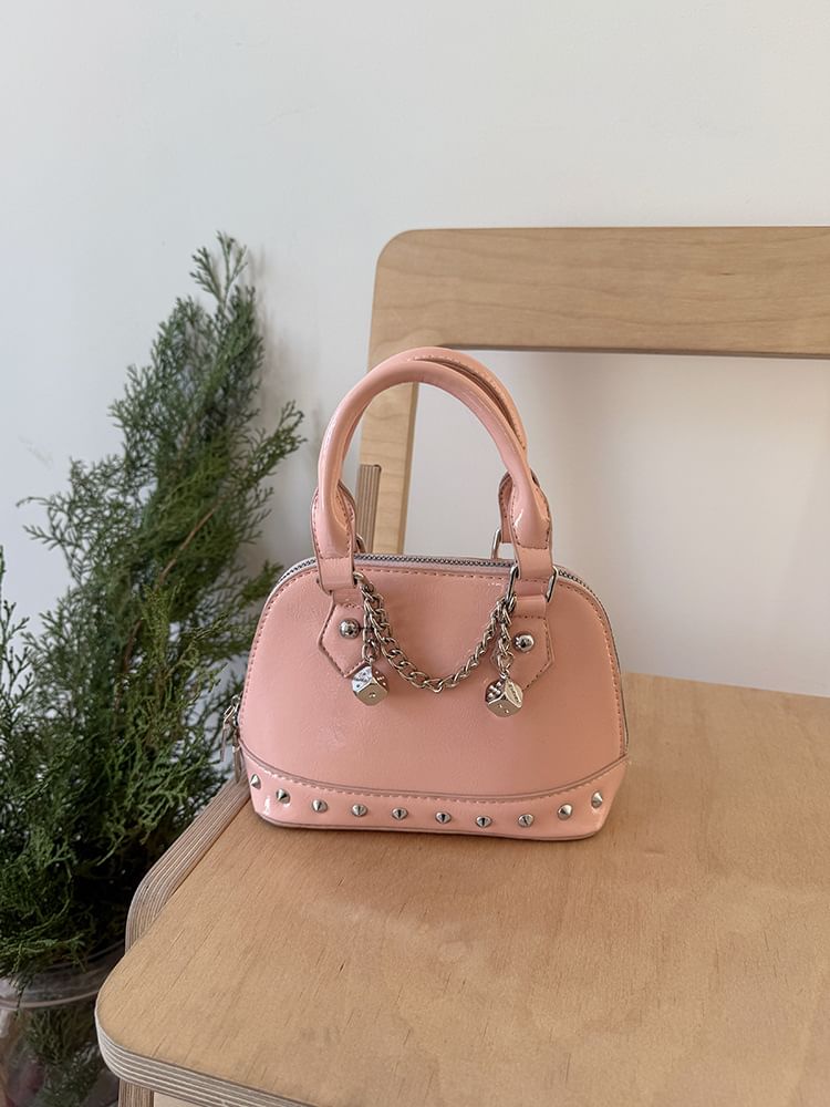 Bag Crossbody Leather Studded Faux