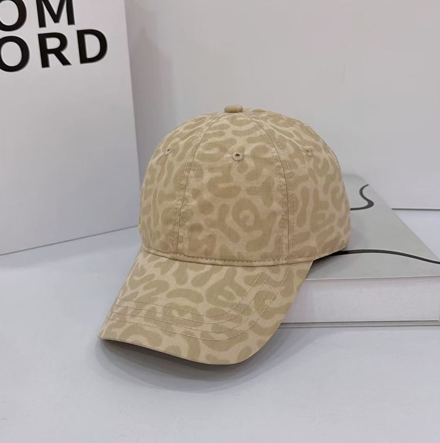 Baseball Print Leopard Cap