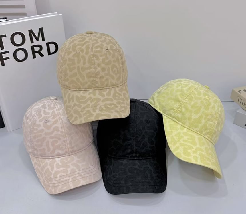 Baseball Print Leopard Cap