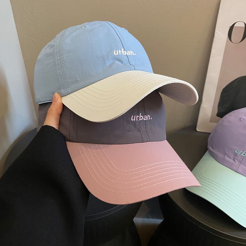 Cap Two-Tone Embroidered Baseball Lettering