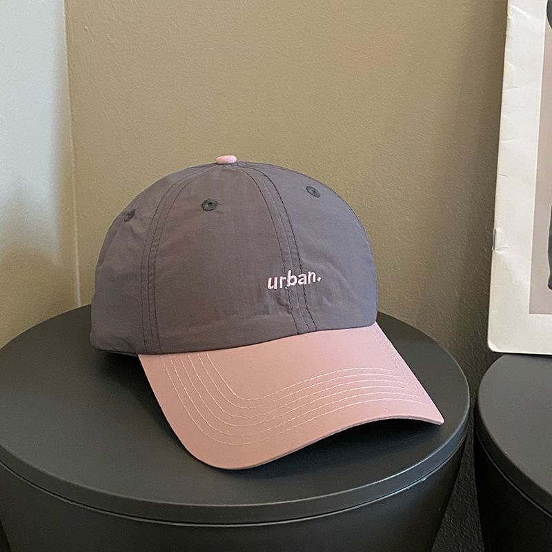 Cap Two-Tone Embroidered Baseball Lettering