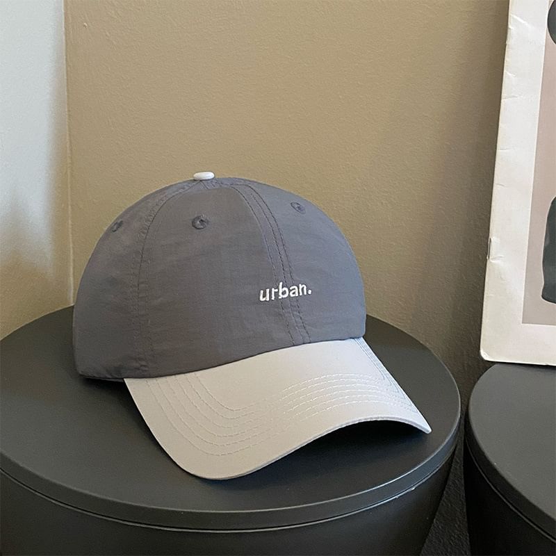 Cap Two-Tone Embroidered Baseball Lettering